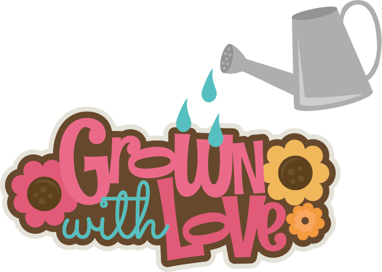 Grown With Love Svg Scrapbook Title Flower Svg Files - Love Title Png (762x542)