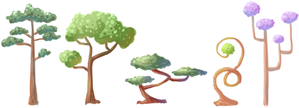 Tree Doodles By Louivi - Tree Doodles Png (600x254)