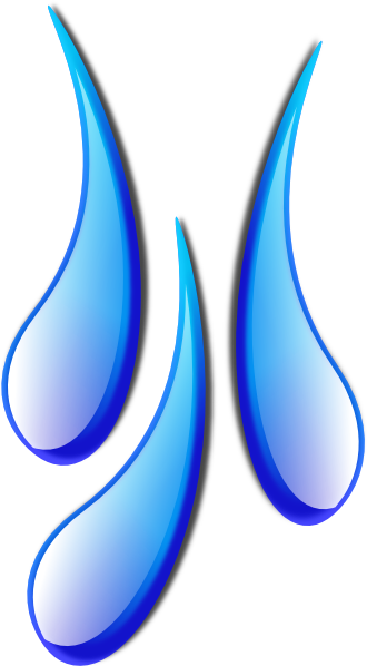Large Blue Drops Clip Art - Blue Drops (330x598)