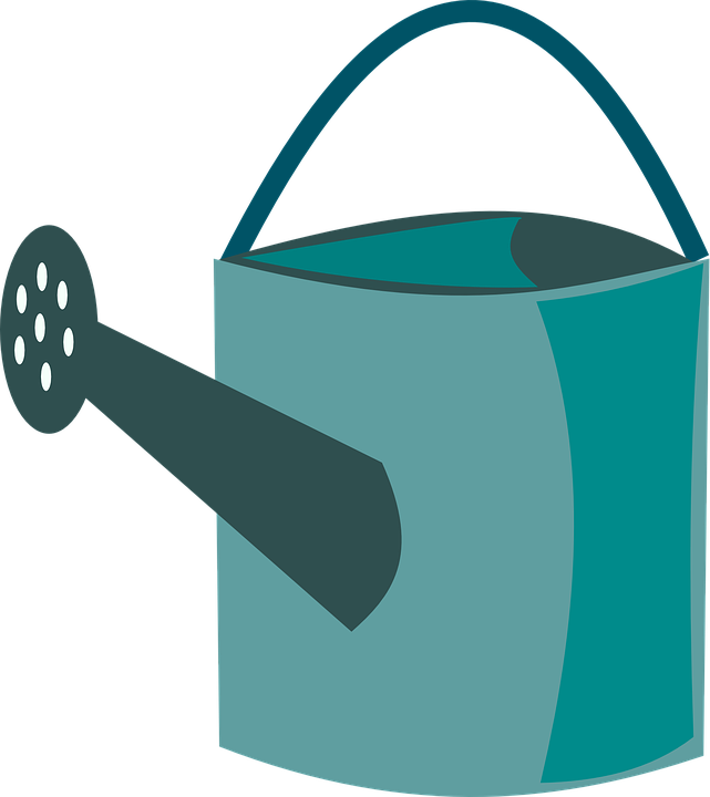Green, Ewer, Water, Yellow, Tool, Can - Watering Can Clipart Png (641x720)
