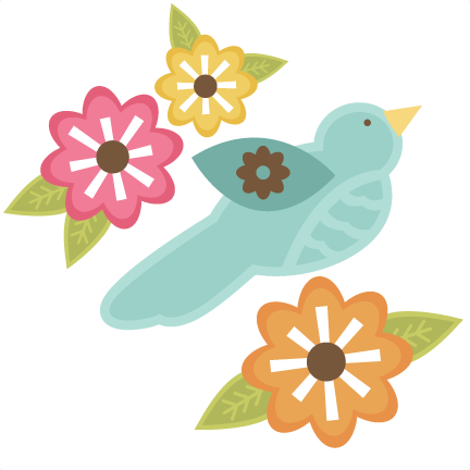 Bird With Flowers Svg Files For Cutting Machines Svg - Scalable Vector Graphics (432x432)