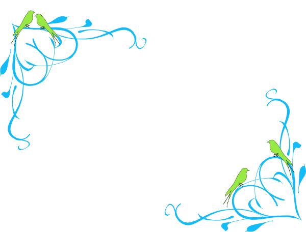 Love Birds Corner Frame Svg Clip Arts 600 X 456 Px - Love Birds Corner Frame (600x456)