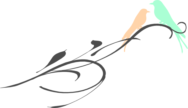 Love Birds On A Branch Clip Art At Clker - Bird (600x347)