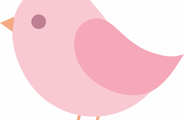 Home Cute Love Birds Clipart - Two Pink Hearts (640x420)