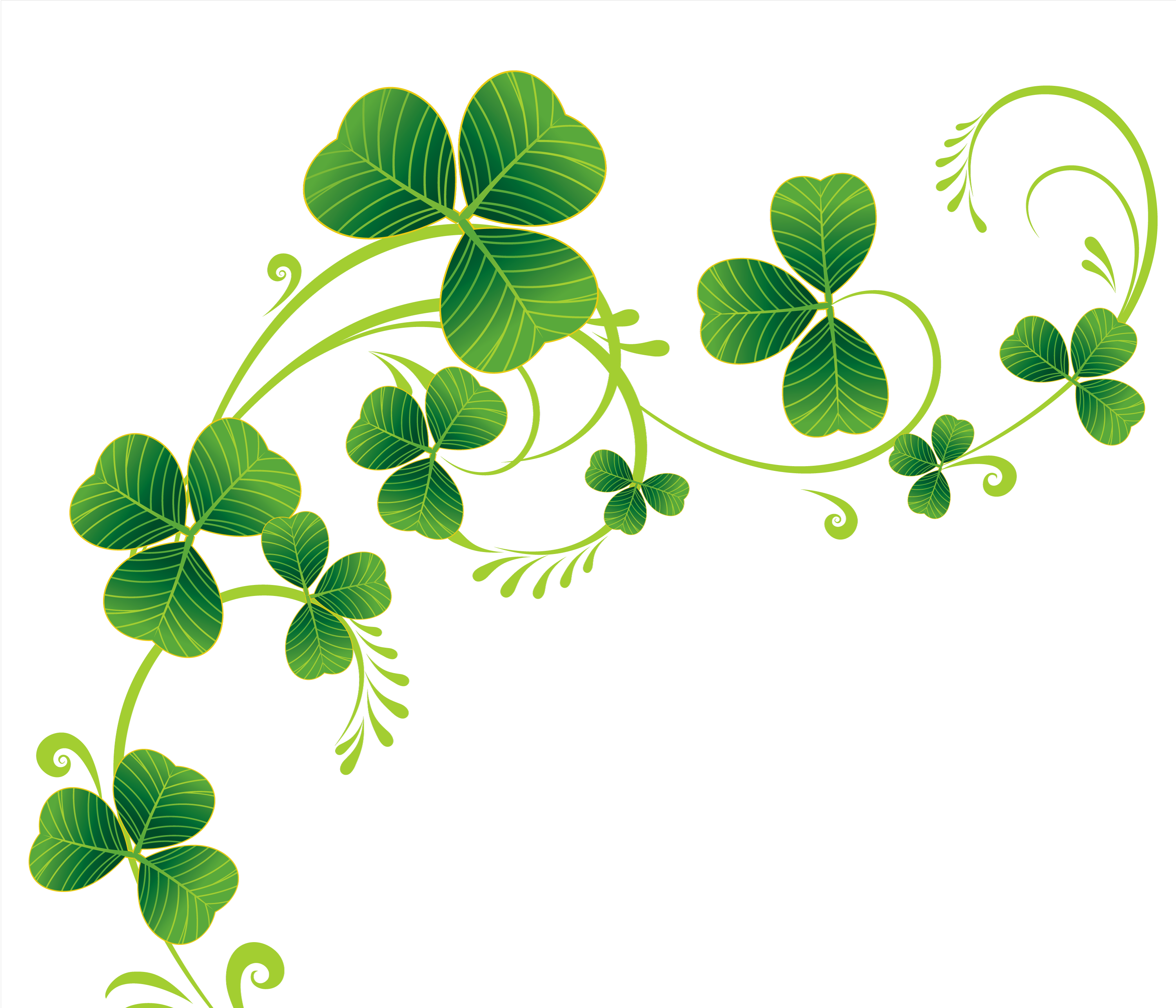 Transparent Shamrocks Decor Png Clipart - St Patrick's Day 2016 (3000x2571)