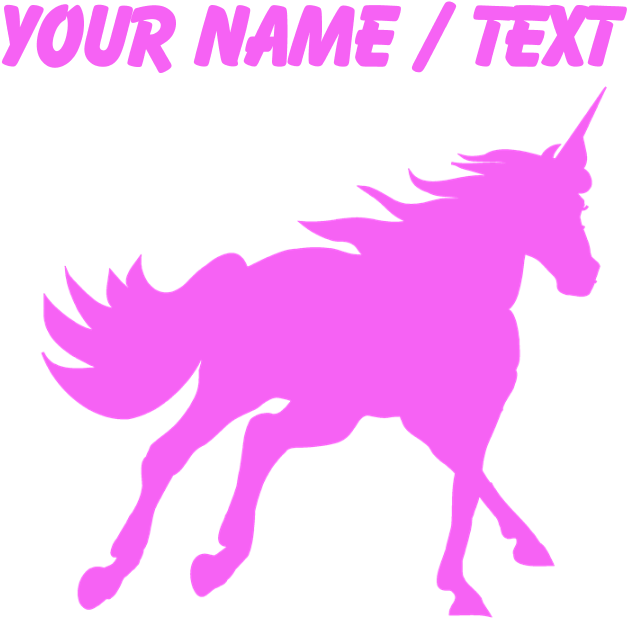 Custom Pink Unicorn Silhouette Sports Water Bottle - Unicorn Silhouette Shower Curtain (700x700)