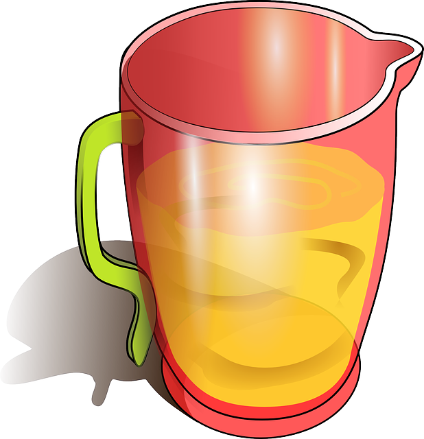 Red, Water, Juice, Outline, Yellow, Drawing, Cartoon - Jug Clip Art (618x640)