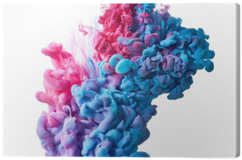 Ink Drop In Water Isolated On White Background Canvas - Painting (400x400)