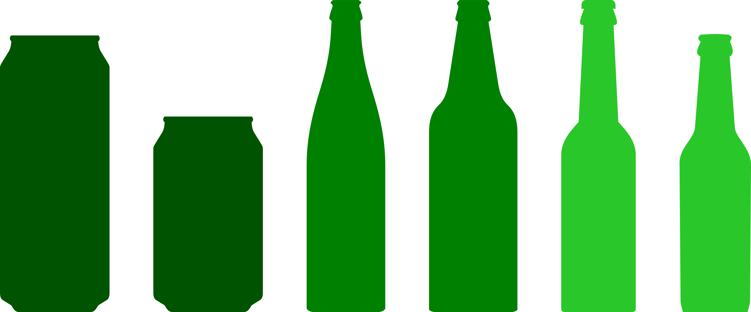 Big Image - Beer Bottle Clipart (2400x999)