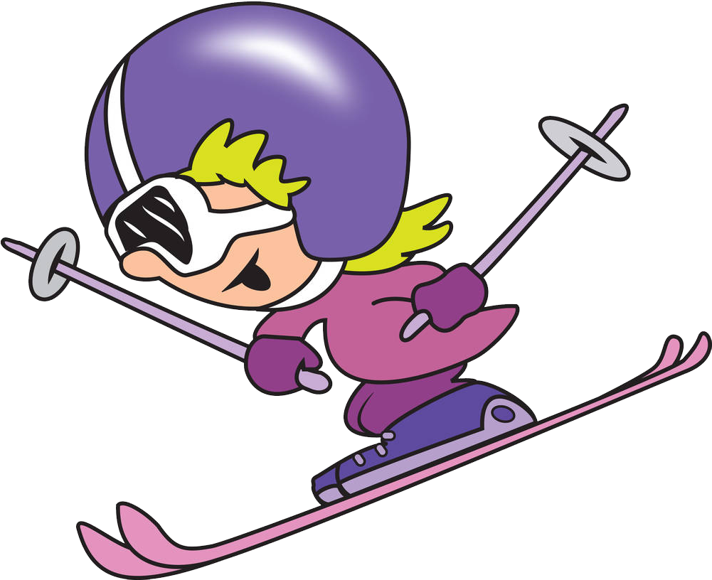 Alpine Skiing Cartoon Clip Art - Alpine Skiing Cartoon Clip Art (1000x935)