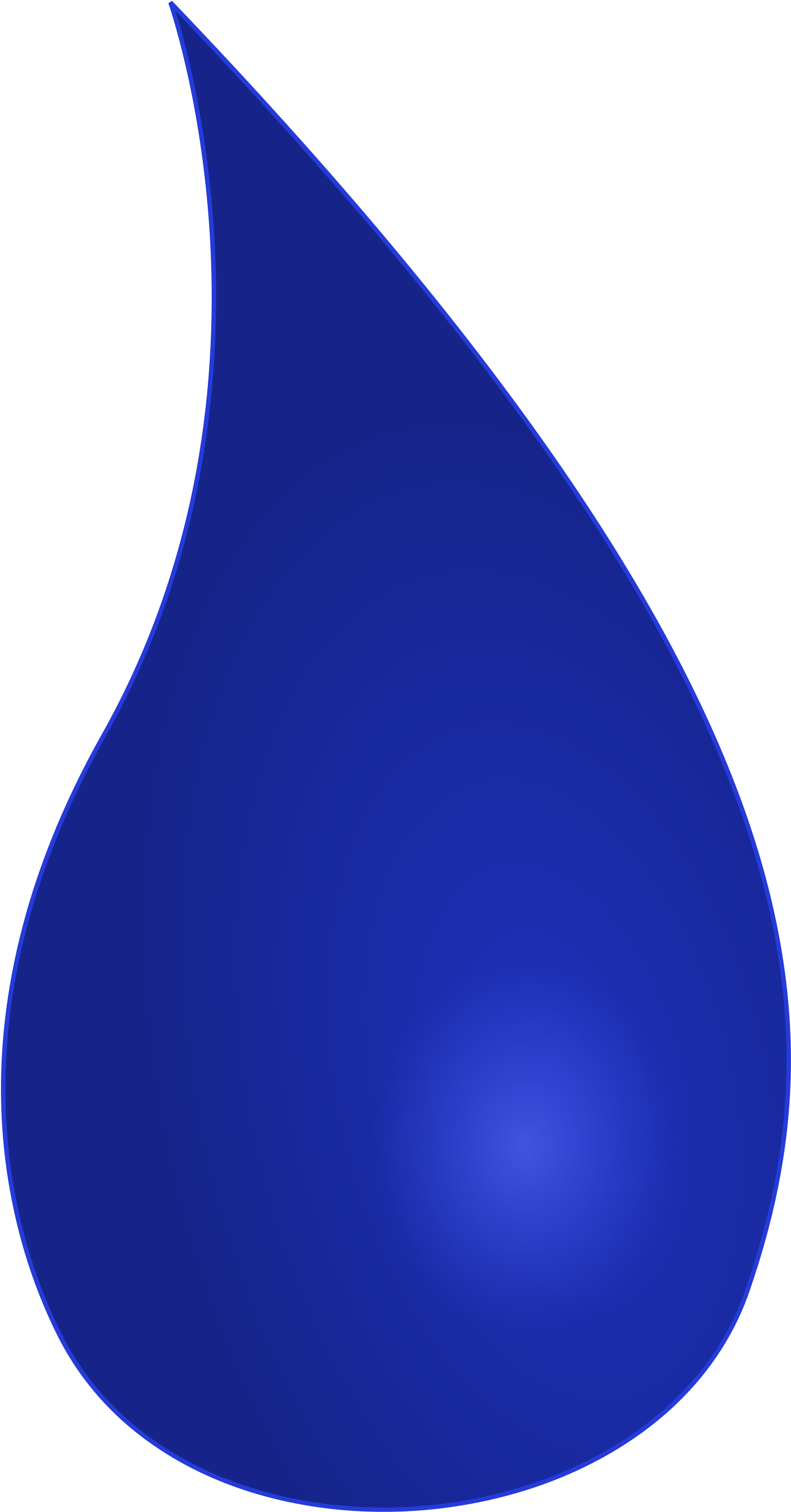 File - Water Drop - Svg - Dark Blue Tear Drop (2000x3333)