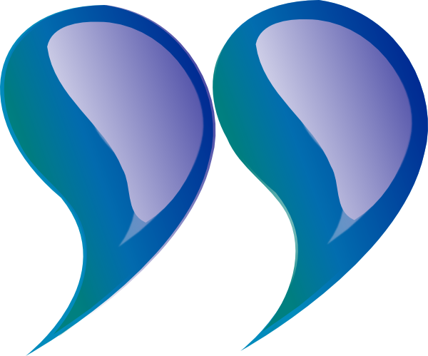 Water Droplet Quotation Marks B Clip Art At Clker - Clip Art (600x499)