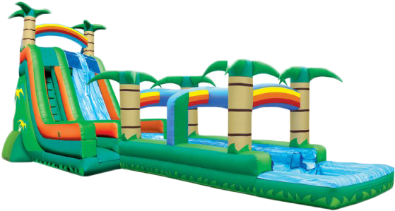27' Tropical Water Slide - Water Slides For Rent In San Antonio (560x560)