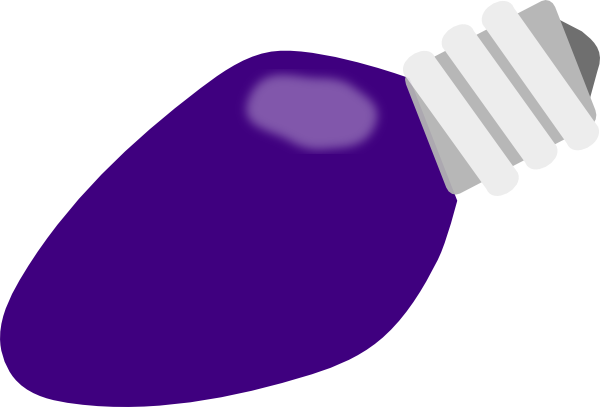 Purple Christmas Lightbulb Clip Art At Clker Com Vector - Purple Christmas Light Bulb (600x407)