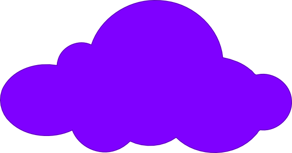 Clouds Clipart Purple - Purple Cloud Clipart (600x315)