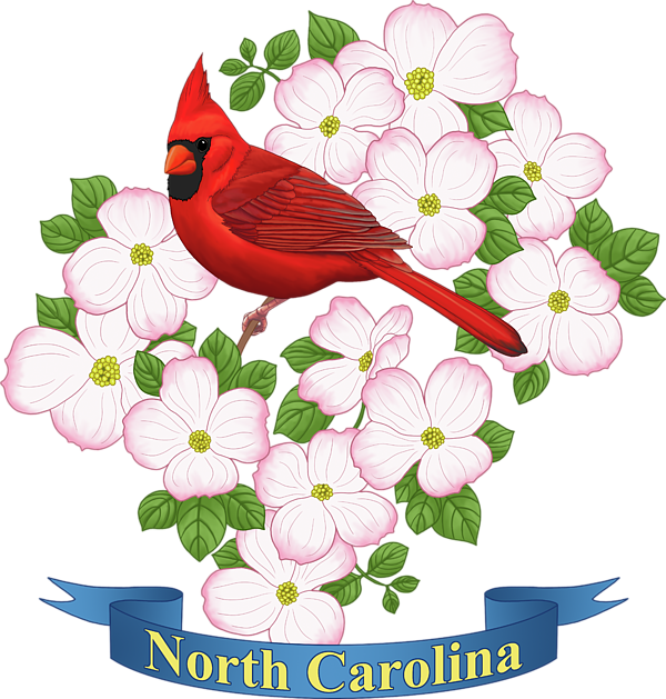 Click And Drag To Re-position The Image, If Desired - Zazzle North Carolina State Cardinal Bird Dogwood Flower (600x629)