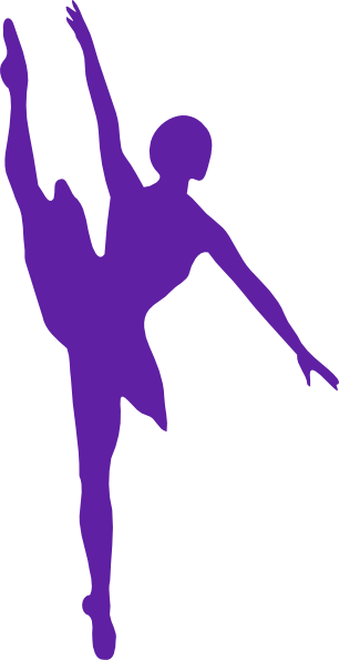 Ballerina Clipart Purple - Ballet Dancer Silhouette (306x595)