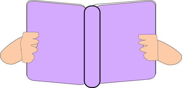 Purple Book Clip Art At Clker - Book Clipart Pastel (600x291)