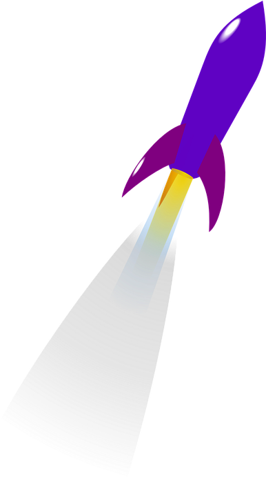 Launching Purple Rocket Clip Art At Clker - Launching Purple Rocket Clip Art At Clker (397x720)