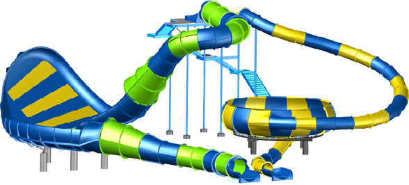 Dorsal Fin Drop Will Be Added To The Carowinds Water - Water Park Slide Png (588x266)
