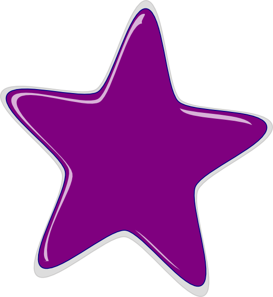 Purple Star Clip Art At Clker Com Vector Clip Art Online - Purple Star Clipart (552x600)