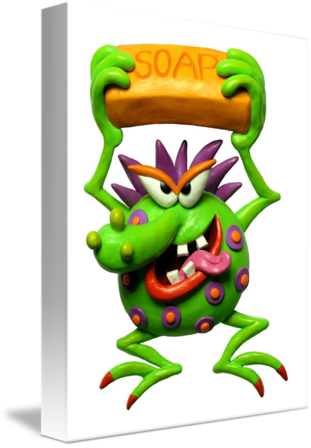 Artist Pixel Art Clip Art - Germs On Soap Bar (452x650)