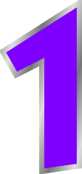 Clipart Purple Number 1 (282x594)