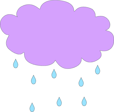 Clouds Clipart Purple - Purple Rain Clip Art (400x391)