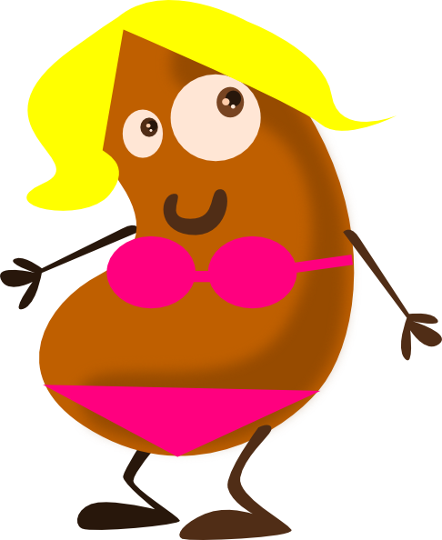 Female Bean Clip Art At Clkercom Vector Online - Bean Clip Art (486x594)