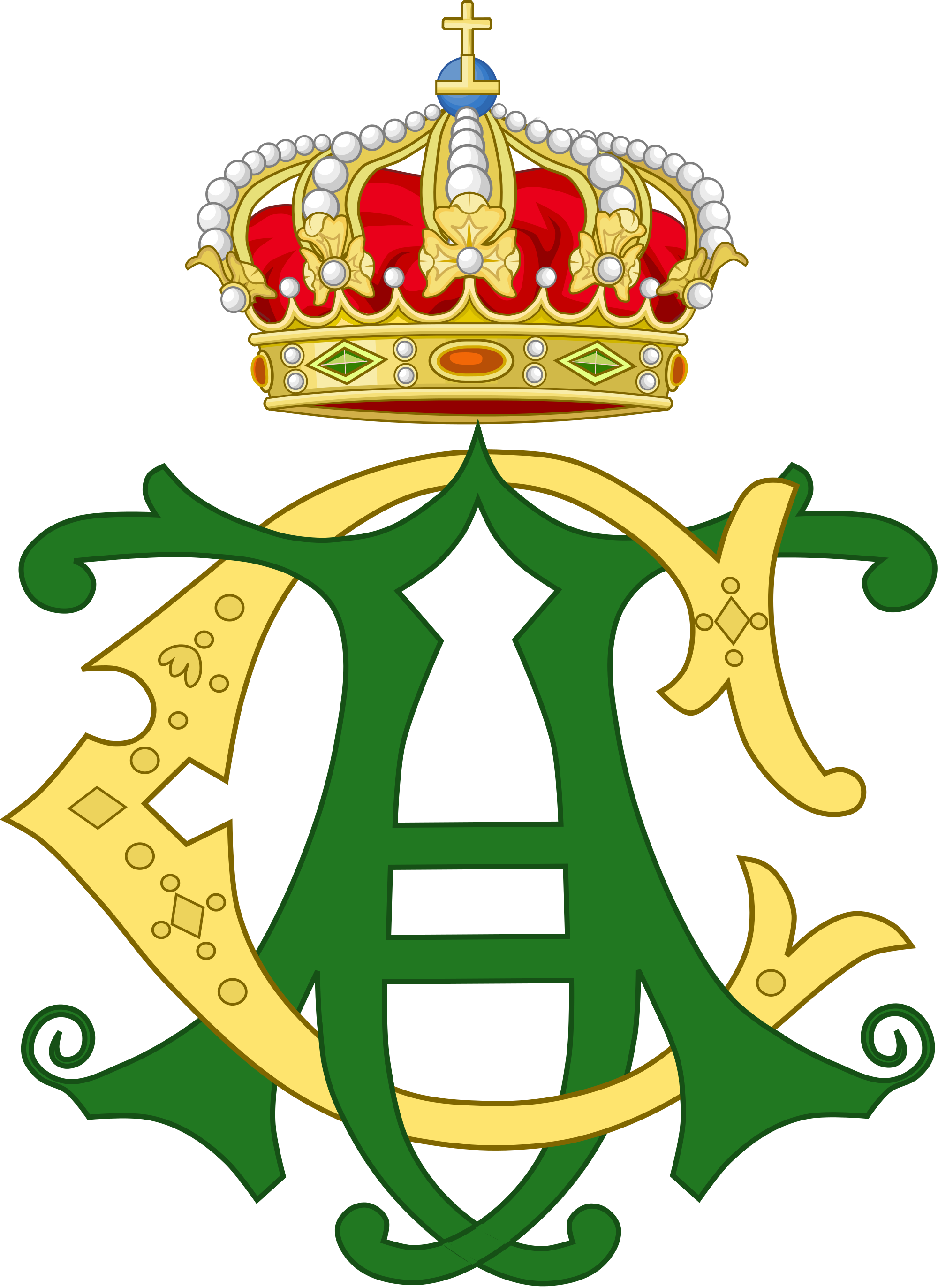 King Albert I And Queen Carola Of Saxony - Royal Crown Shower Curtain (2000x2745)