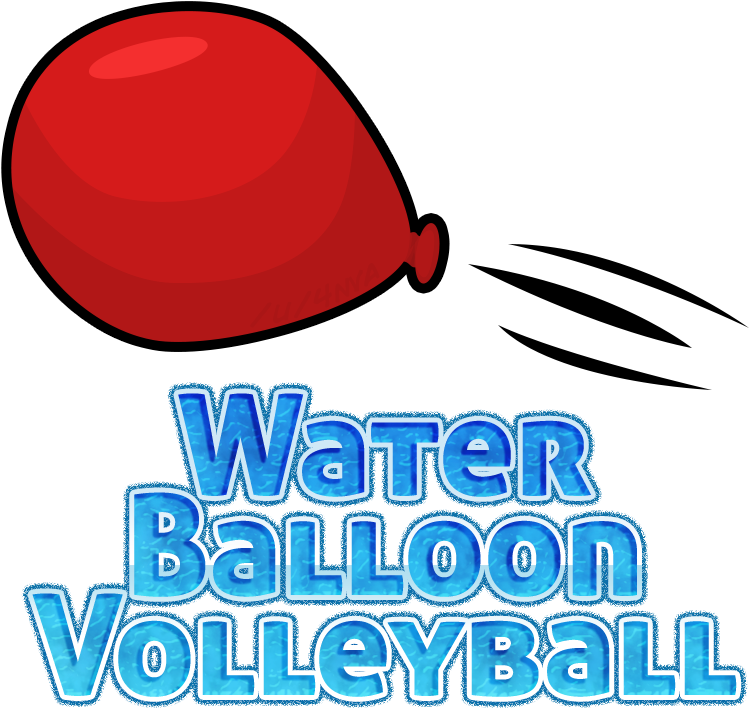 Water Balloon Volleyball Logo - Water Balloon Volleyball Clip Art (768x818)