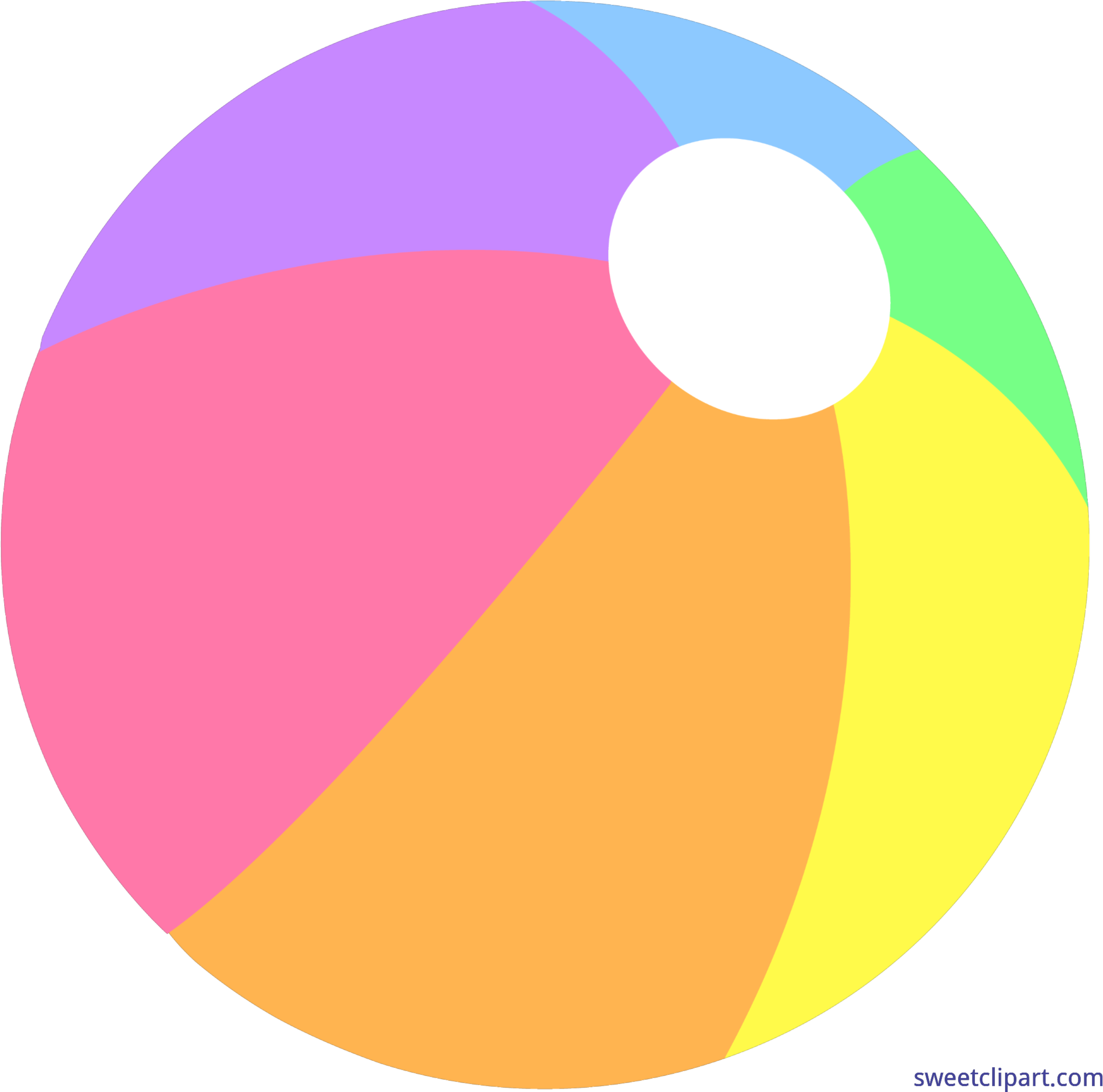 Water Clipart Beach Ball - Cute Beach Ball Clipart (3809x3800)
