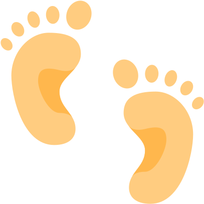 Justice Issues - Navy Blue Baby Footprints (512x512)