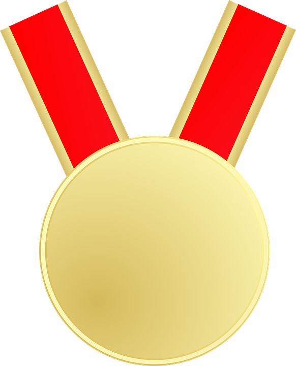 Gold Medal Clipart - เหรียญ รางวัล Png (582x720)
