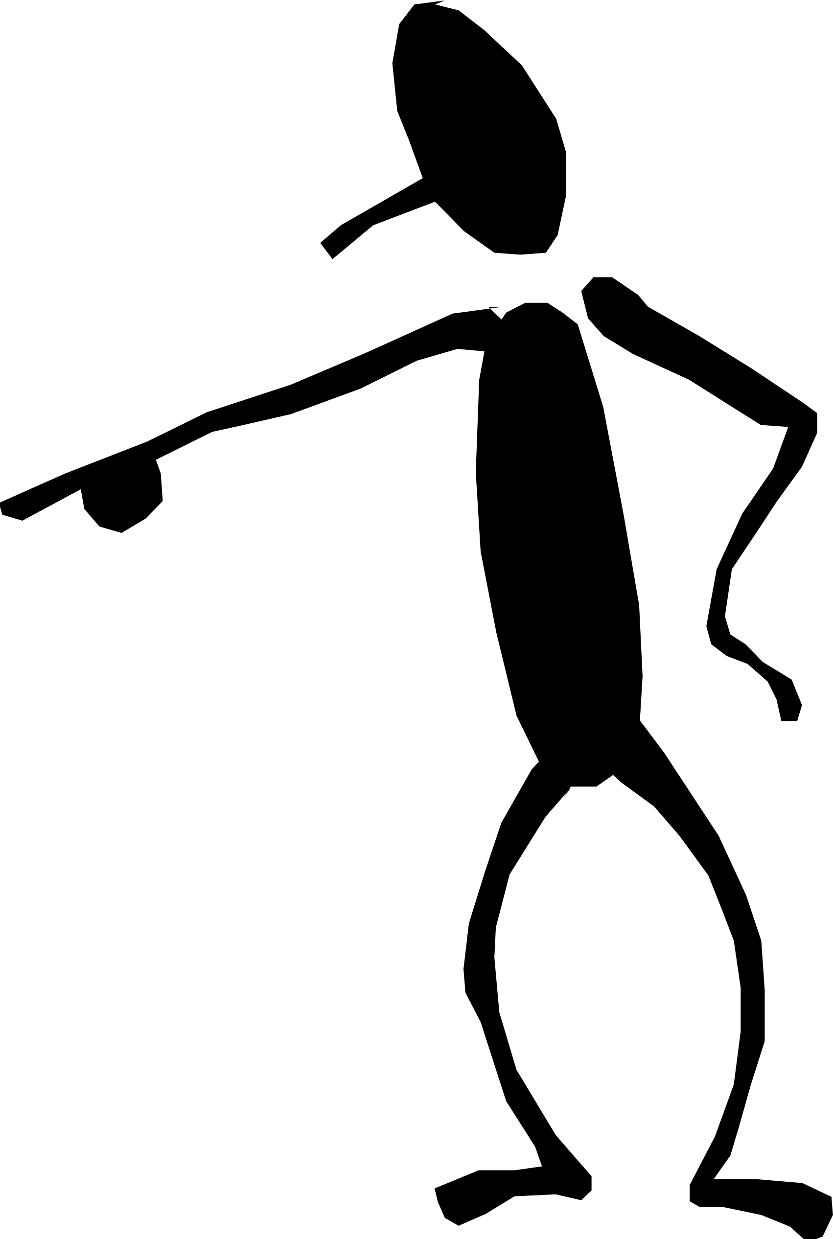 Pointing Finger - Person Pointing Finger Drawing (1702x2532)