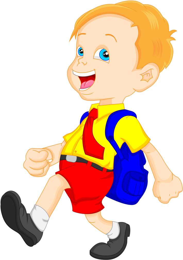 Explore Cute Clipart, Clip Art, And More - Students With School Bags Clip Art (715x1024)