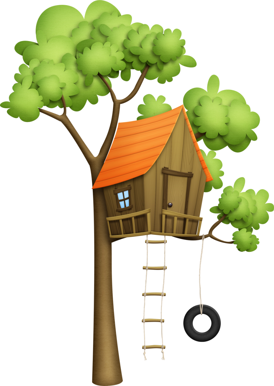 Jungle Clipart Tree House - Treehouse Clipart Png (909x1280)