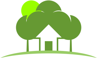 Vector Green Tree House - House And Tree Vector (389x346)