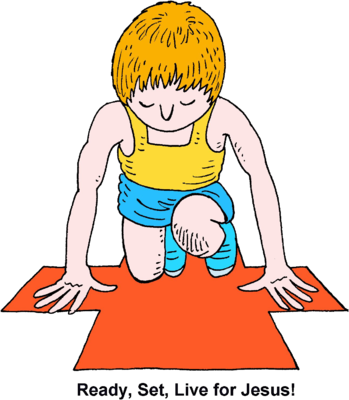 Stick Figure Girl Running Download - Get Ready Clipart (349x400)