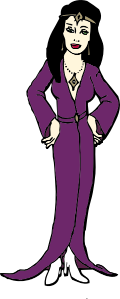 Girl Stick Figure Clipart - Cleopatra Wearing Blue In Egypt Clipart (240x595)