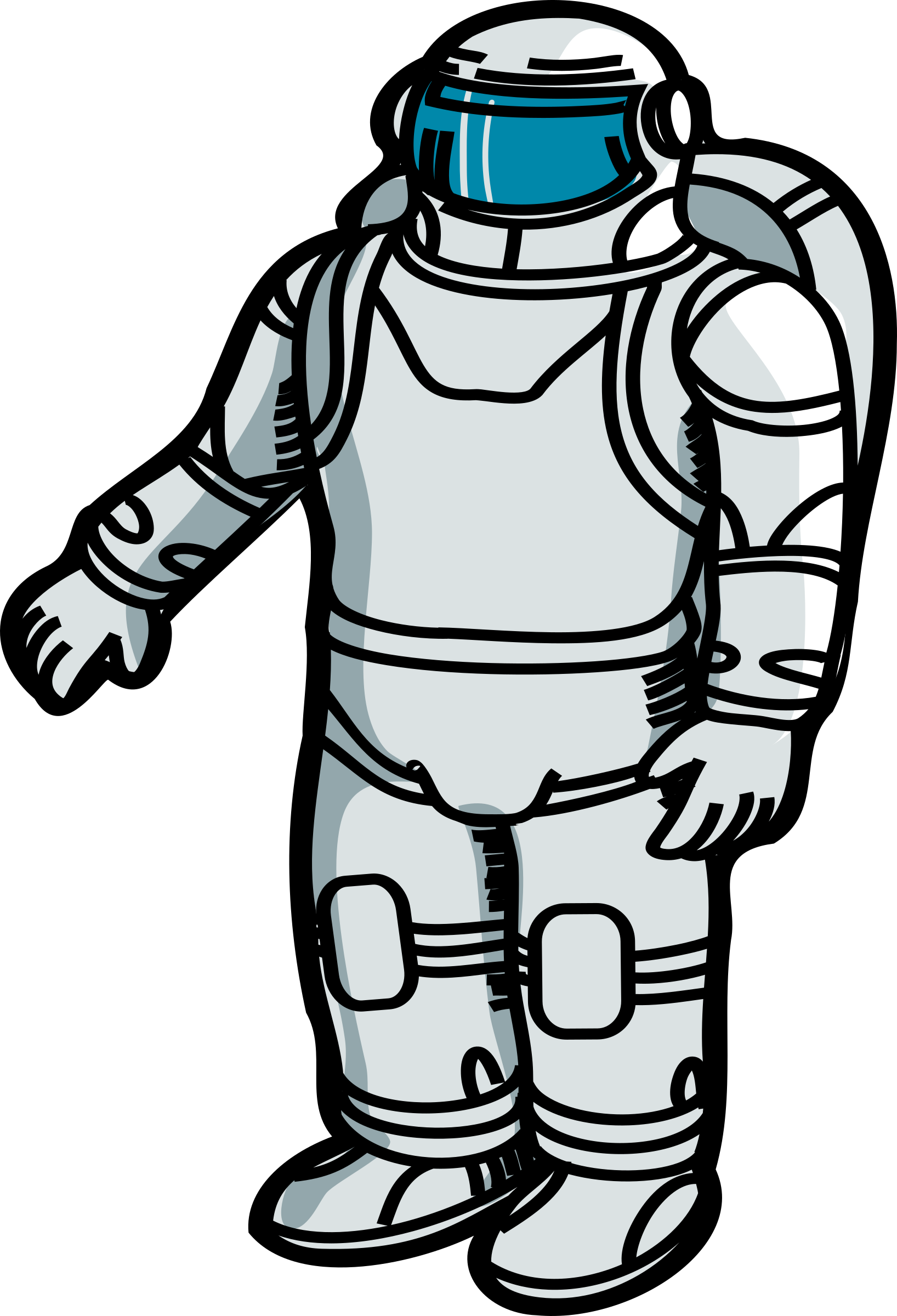 Clipart Simple Astronaut - Spacesuit Clipart (1636x2400)