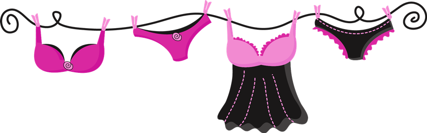Brud Lingerie, Clip Art, Skabeloner, Bridal Showers, - Cha De Lingerie Png (850x265)