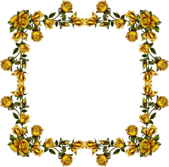 Floral Border - Decoupage (600x600)