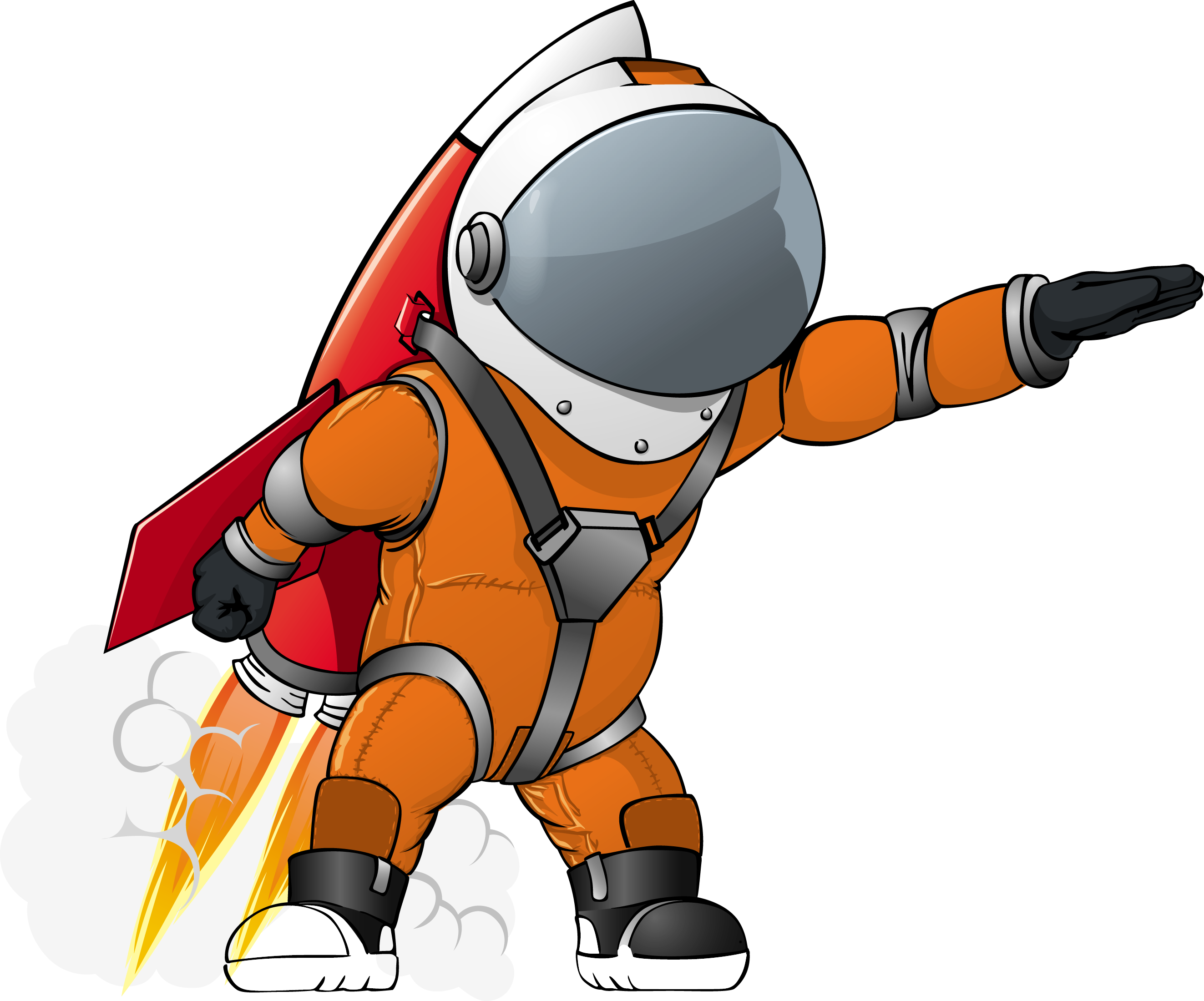 Astronaut On The Rocket (2646x2200)