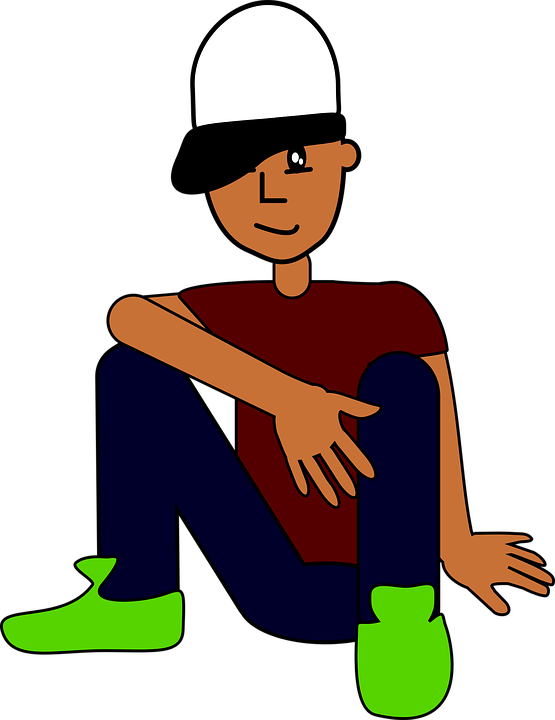 Photographer Kneeling Cliparts 13, - Cartoon Teen Boy Png (555x720)