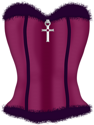 Purple & Pink Crossed Corset - Fashion (302x400)