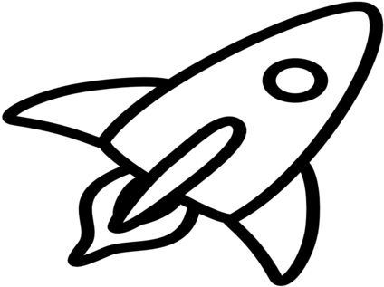 Rocket Clip Art Coloring Book Electronicru Picture - Line Art (476x333)