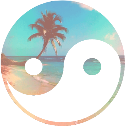 Beach, Summer, And Overlay Image - Summer Yin Yang (500x520)