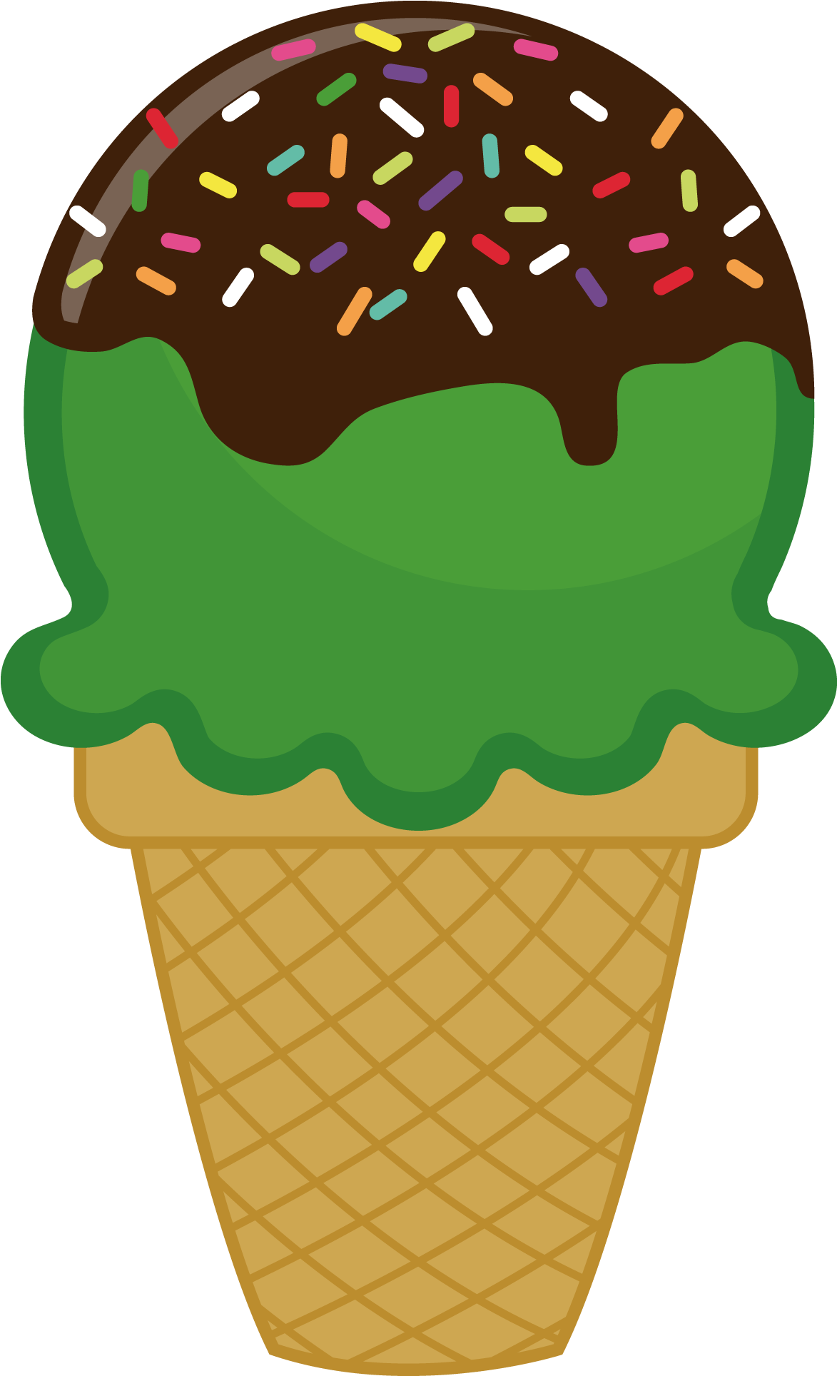 Explore Birthday Clipart, Color Sheets And More - Ice Cream With Sprinkles Clipart (1250x1993)