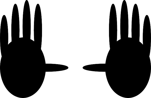 Hand Black, Silhouette, Counting, Hands, Ten, Fortran, - Gambar Telapak Tangan Animasi (640x417)